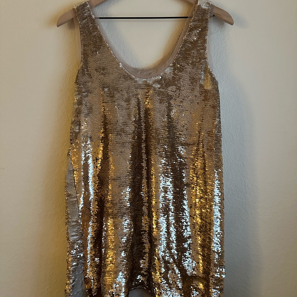 Zara Gold Sequin Mini Dress